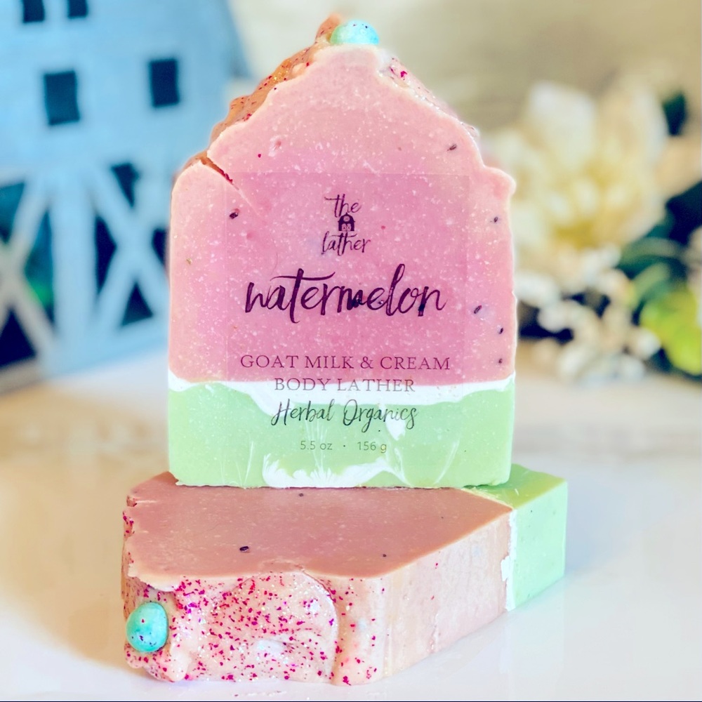 🍉Watermelon Goat Milk & Cream EssentialOil Lather - Picture 2 of 3